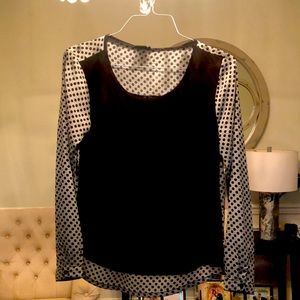 Ann Taylor size medium black/dotted blouse